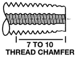 taper tap thread chamfer